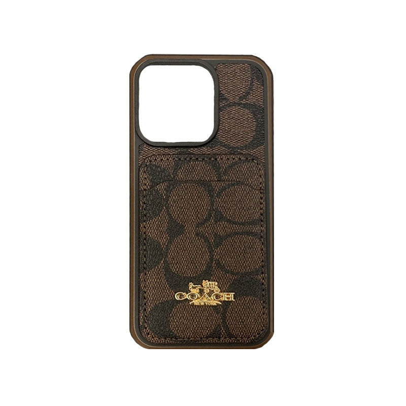 Funda para iPhone Coach con tarjetero Café -KB241416