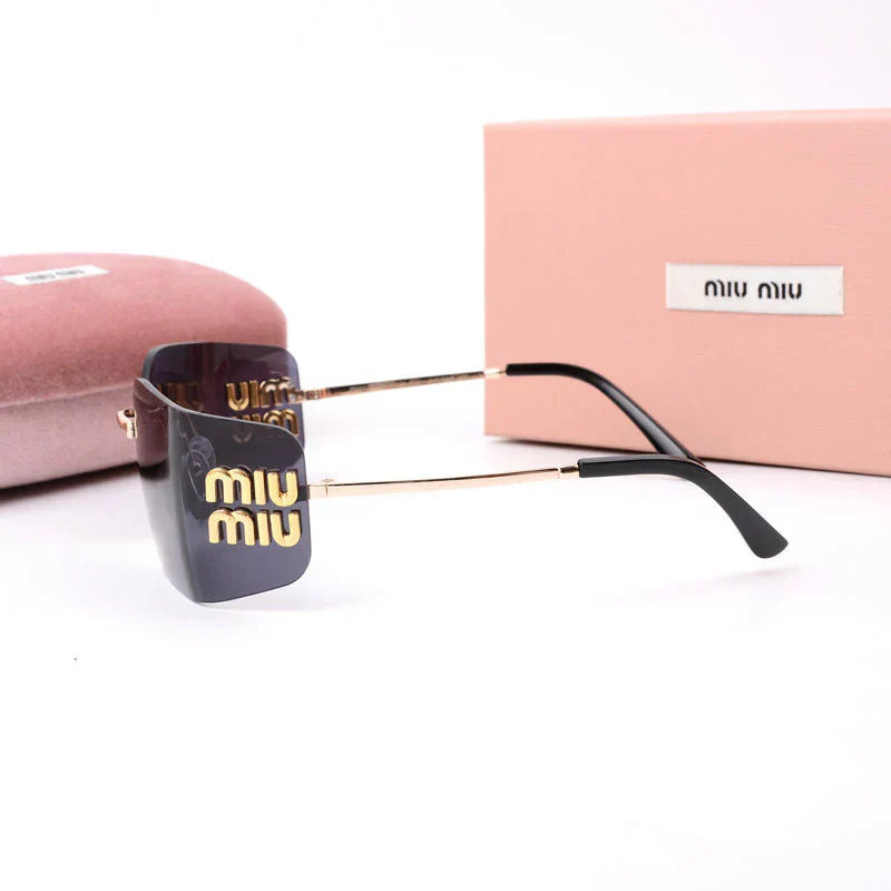 Lunettes de soleil sans monture à la mode