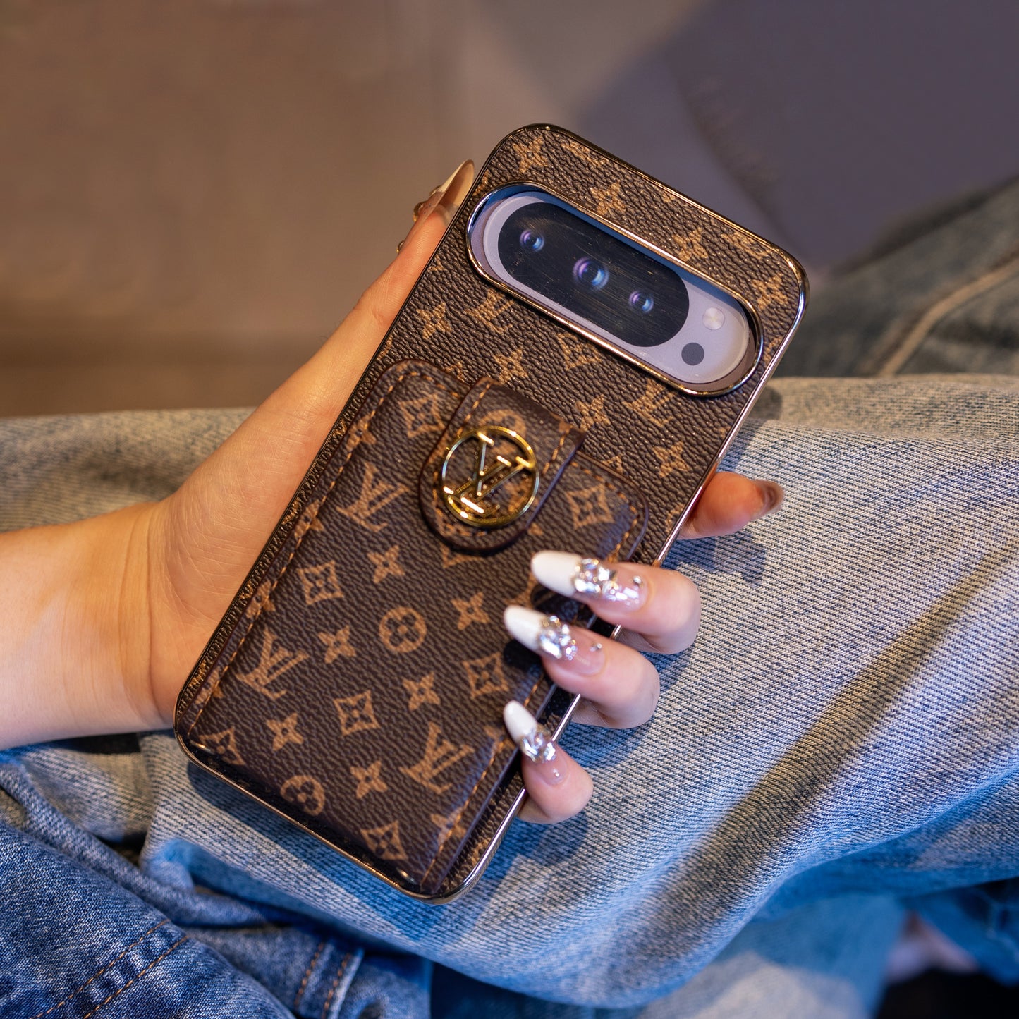 Luxusní stylové pouzdro na telefon Google Pixel