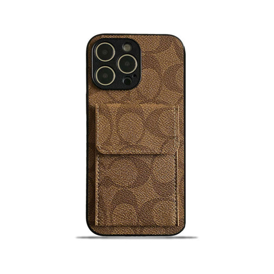 Coach iPhone-Hülle mit Brieftasche Hellbraun-HP240513