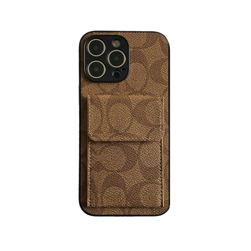 Funda Coach Para iPhone Con Cartera Marrón Oscuro-HP240513