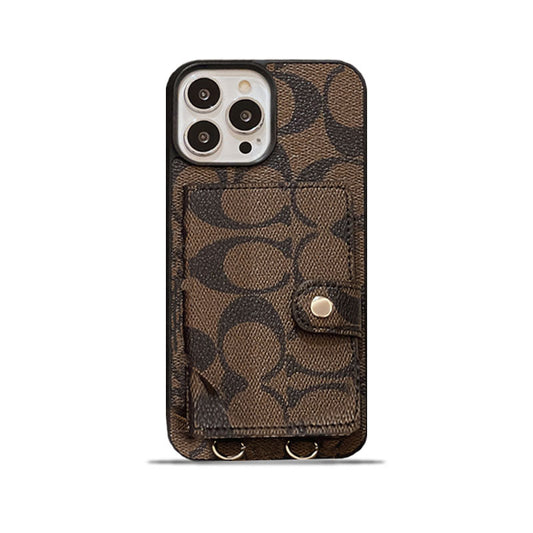 Coach iPhone-fodral med plånbok och rem Brun -SZK240402