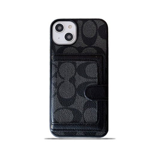 Чехол Coach для iPhone с кошельком и ремешком через плечо, черный -XK240402