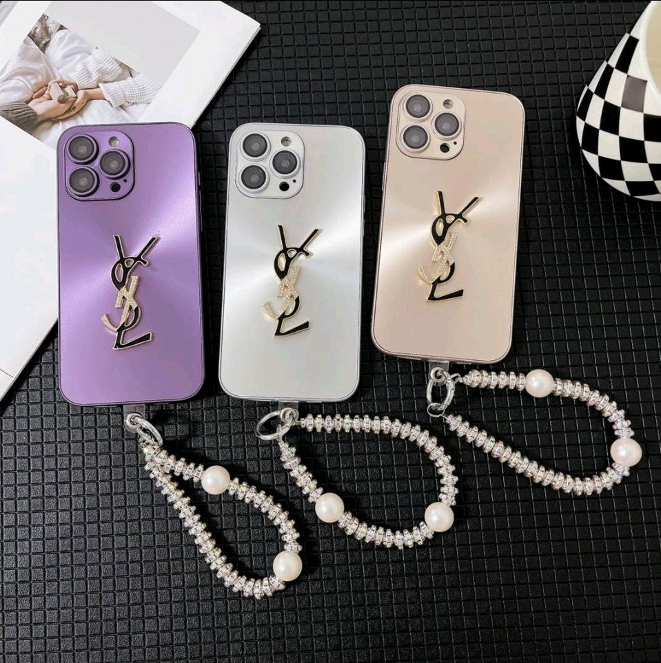Чехол Y-S-L Shine x Mono для iPhone с цепочкой