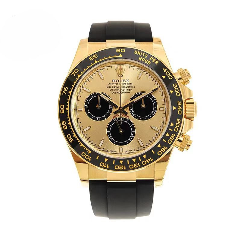 Luxus-Chronograph-Sportuhr mit Kautschukarmband