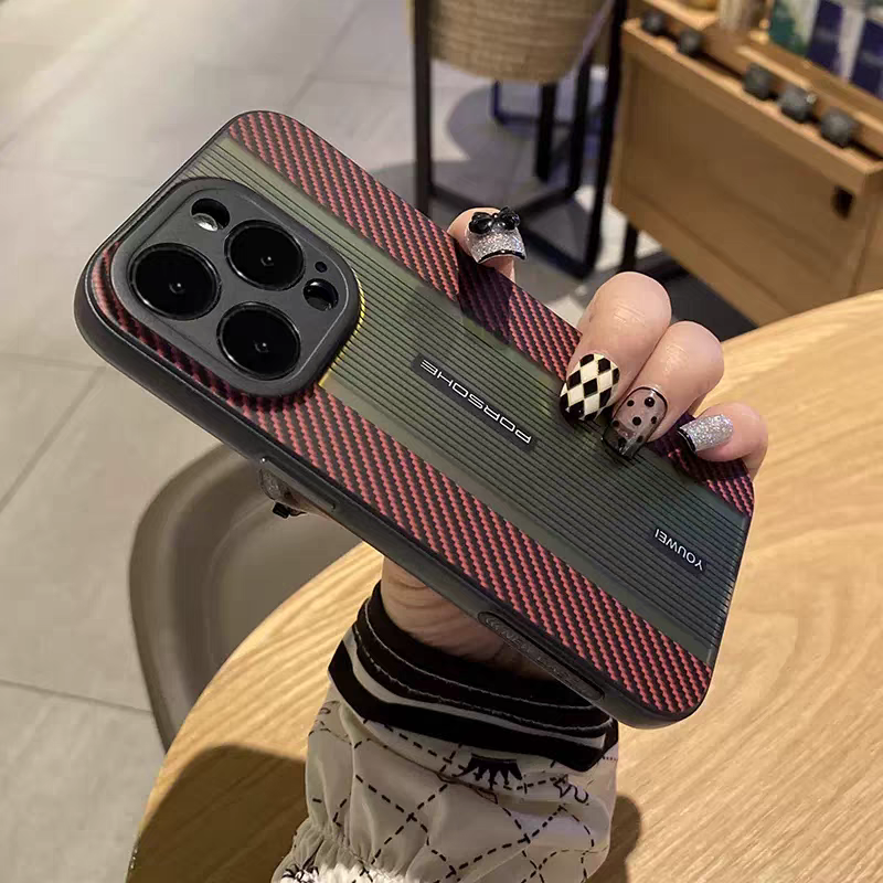 Laser Gradient Carbon Fiber Texture Phone Case