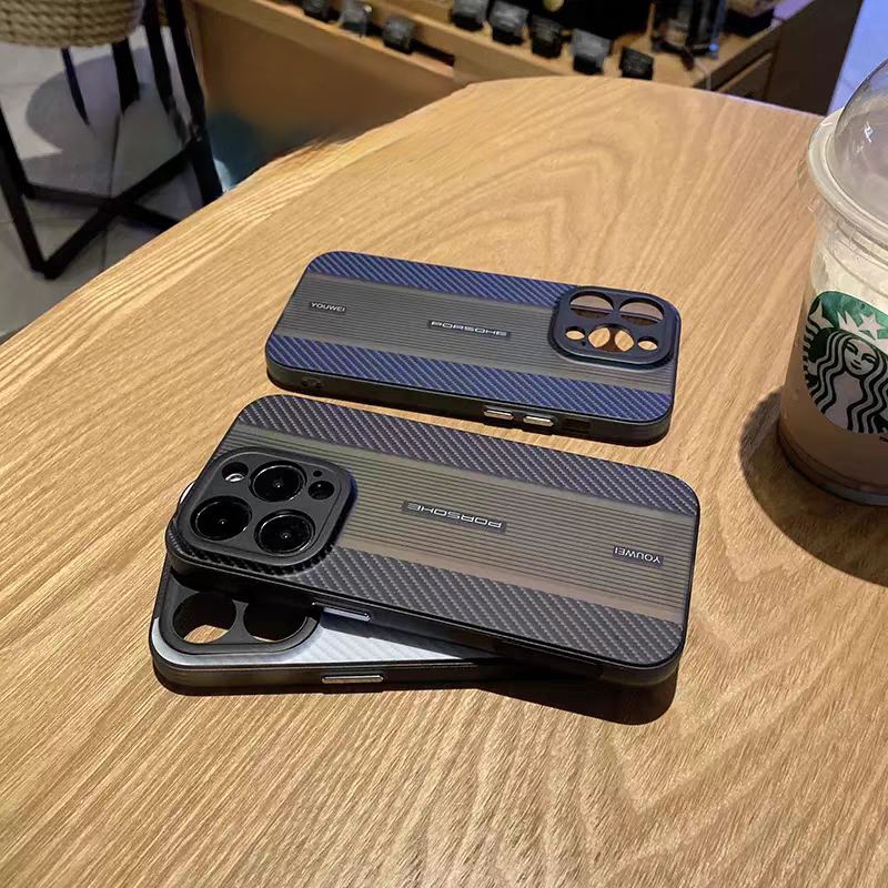 Laser Gradient Carbon Fiber Texture Phone Case
