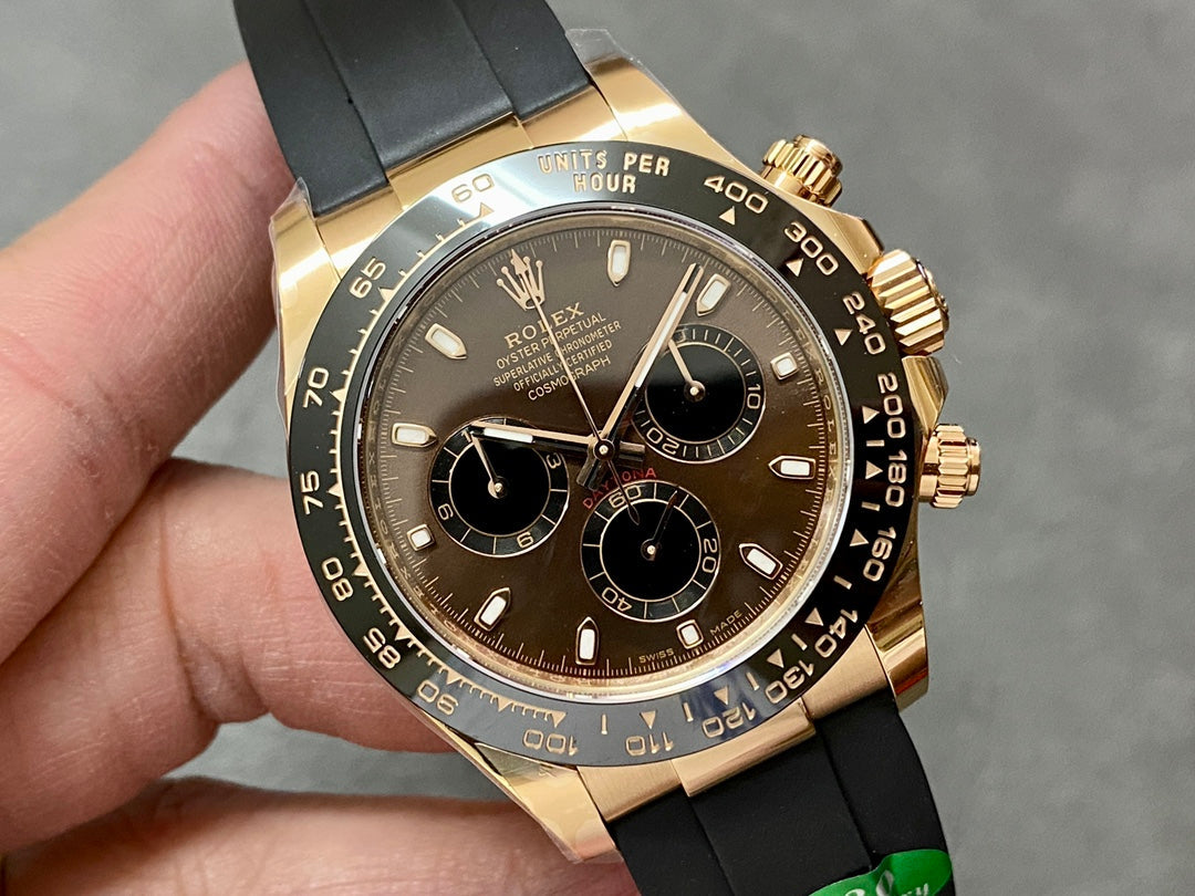 Luxus-Chronograph-Sportuhr mit Kautschukarmband