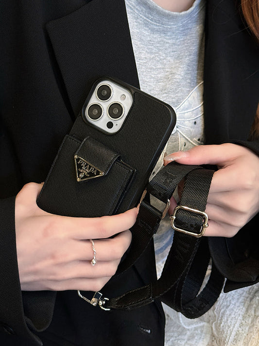 حافظة iPhone جلدية من Pra Crossbody