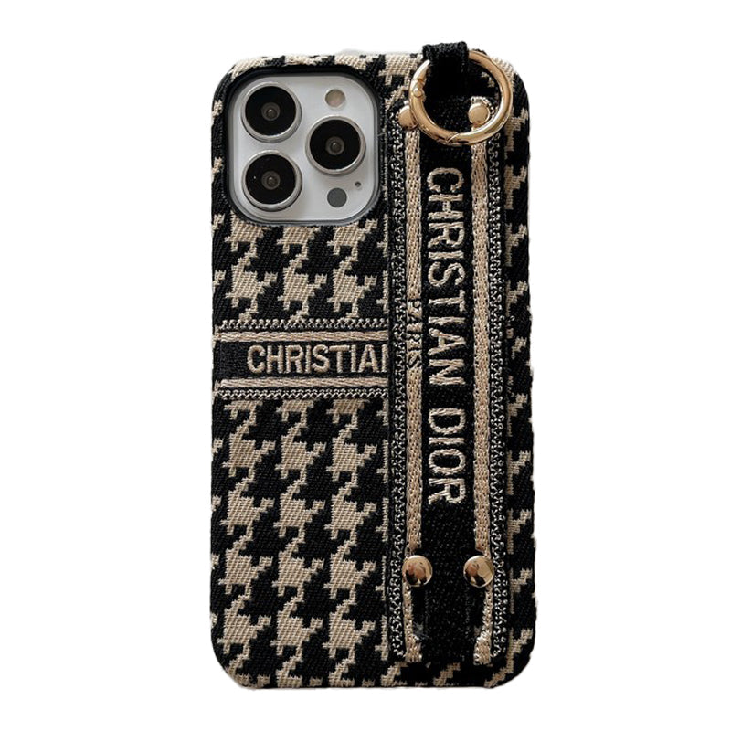 CD Houndstooth Armband iPhone Fodral