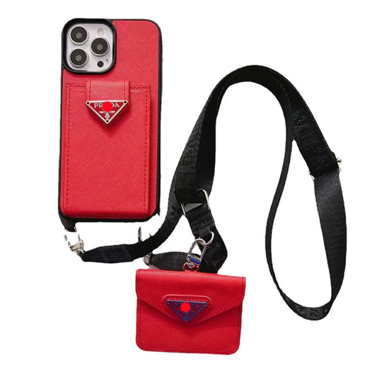 Pouzdro na iPhone s koženým řetízkem Pra