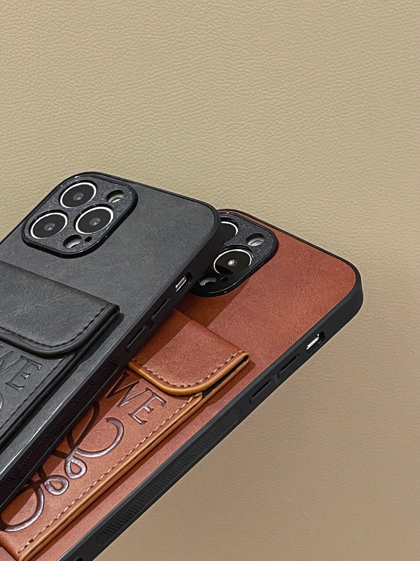 LOEWE iPhone-etui med kortholder Brun-LZP241448