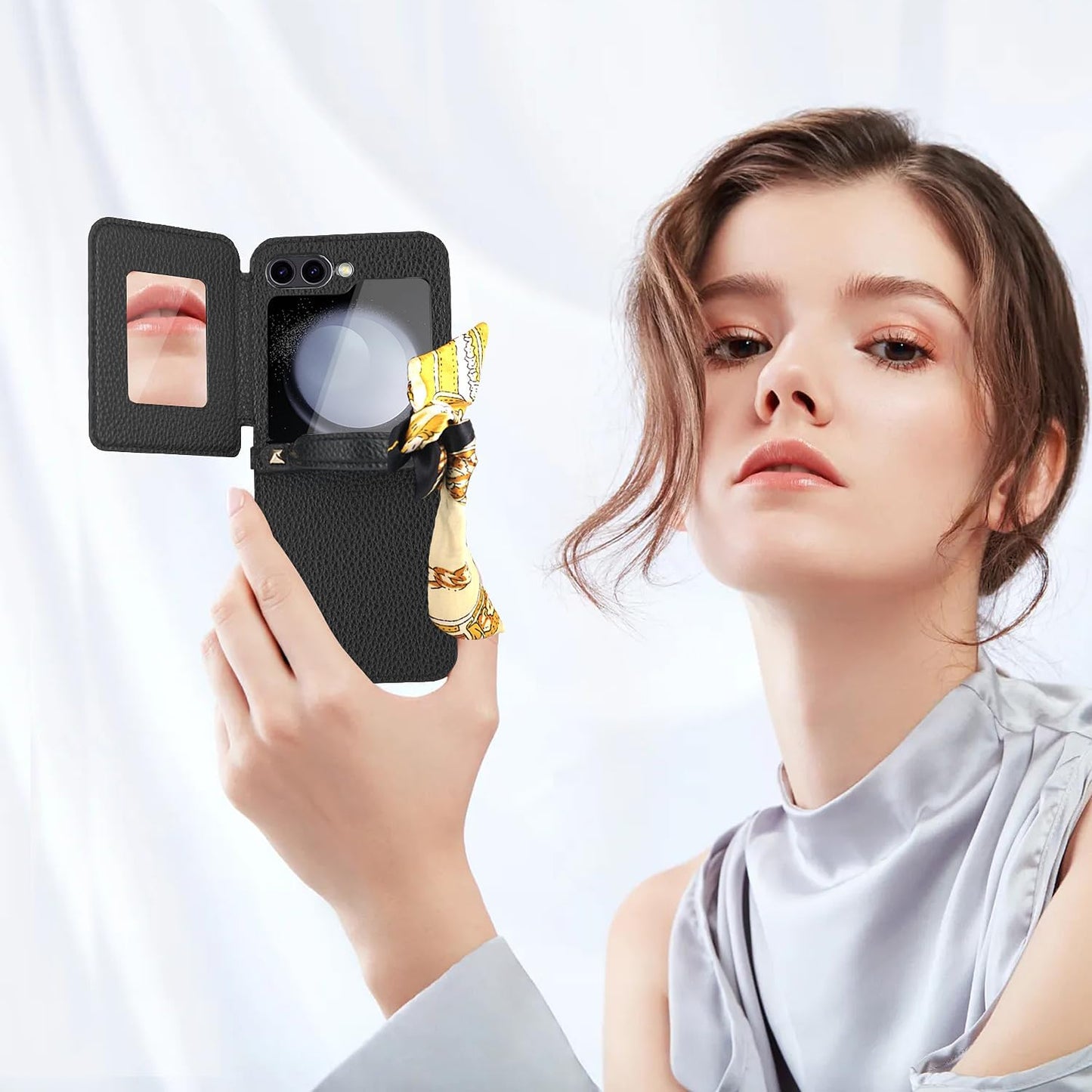 Luxusní kožené pouzdro Samsung Galaxy Z Flip 5/4