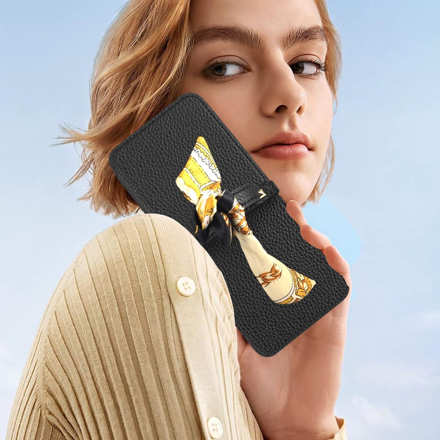Luxusní kožené pouzdro Samsung Galaxy Z Flip 5/4
