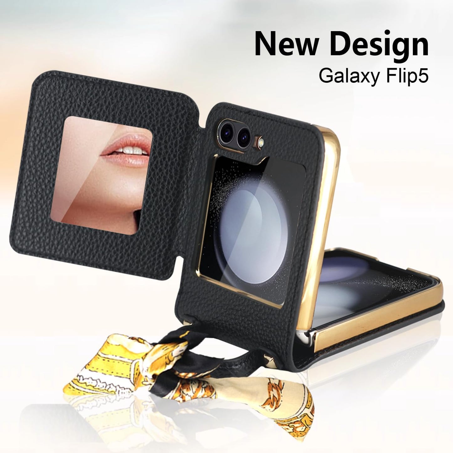 Luxusní kožené pouzdro Samsung Galaxy Z Flip 5/4