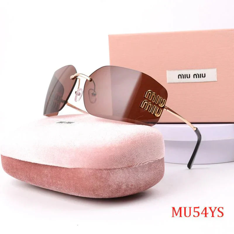 Lunettes de soleil sans monture à la mode