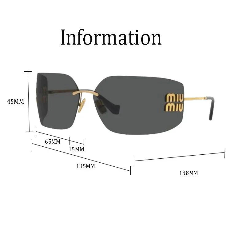 Lunettes de soleil sans monture à la mode