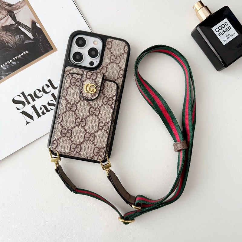 Bolso bandolera GG con cadena y funda de iPhone