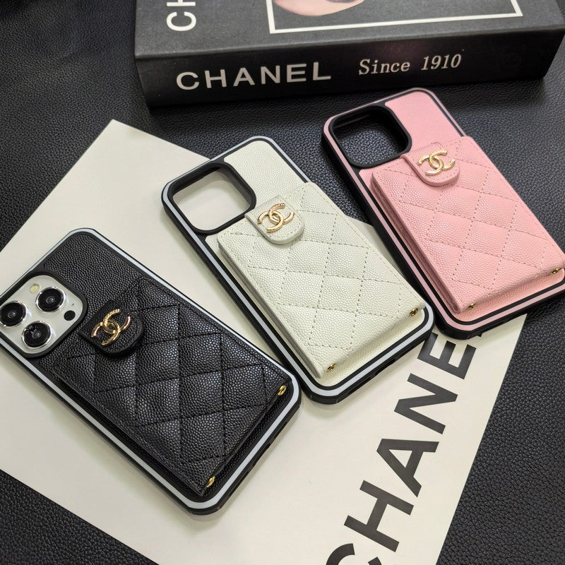 C.C Crossbody Leather iPhone Case