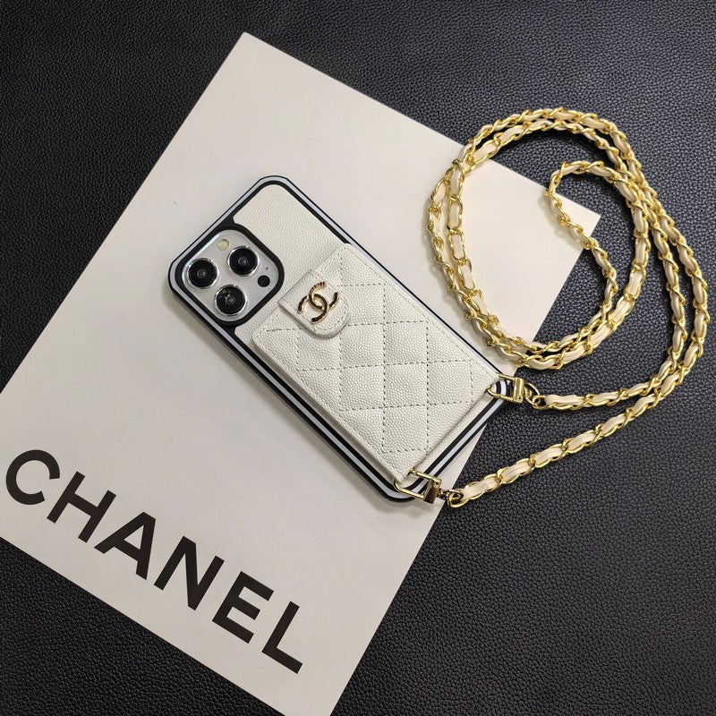 C.C Crossbody Leather iPhone Case