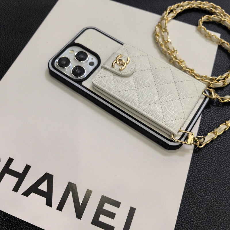 C.C Crossbody Leather iPhone Case