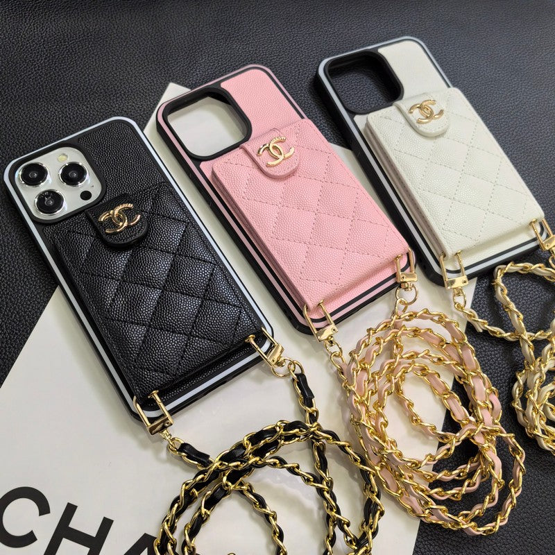 C.C Crossbody Leather iPhone Case