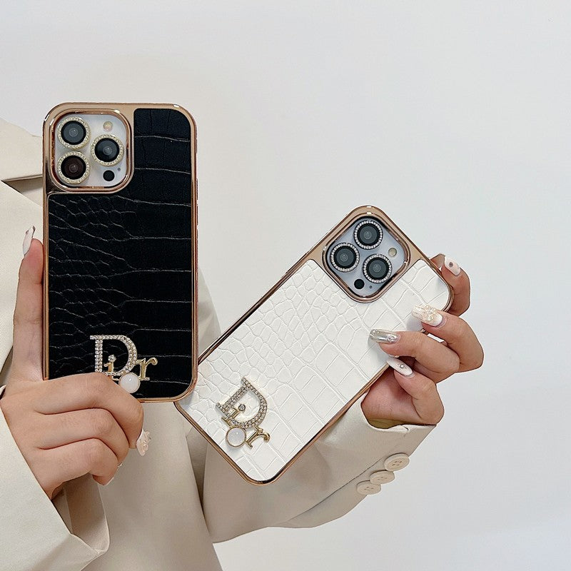 CD Diamond Logo Rose Gold iPhone Case