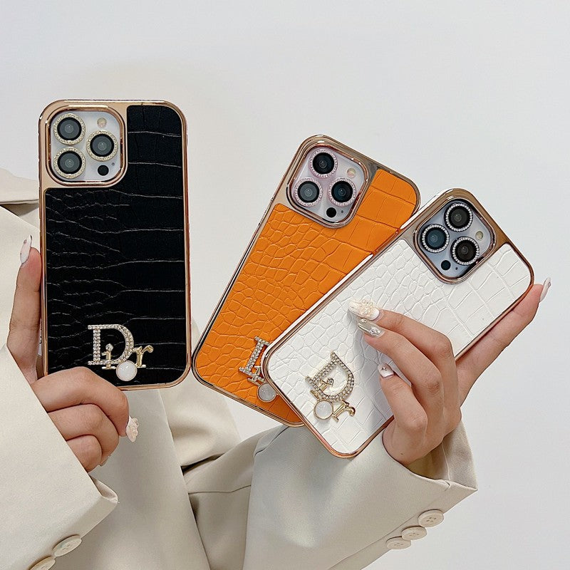 CD Diamond Logo Rose Gold iPhone Case