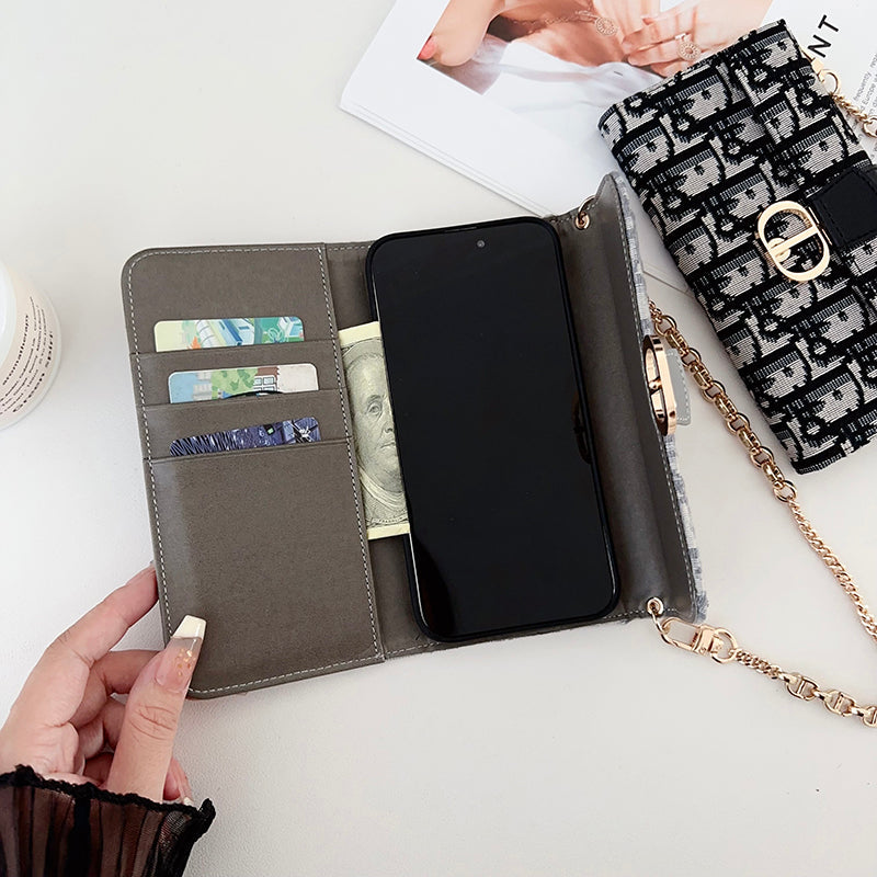 Capa para iPhone com corrente para lenços de bolsa de CD