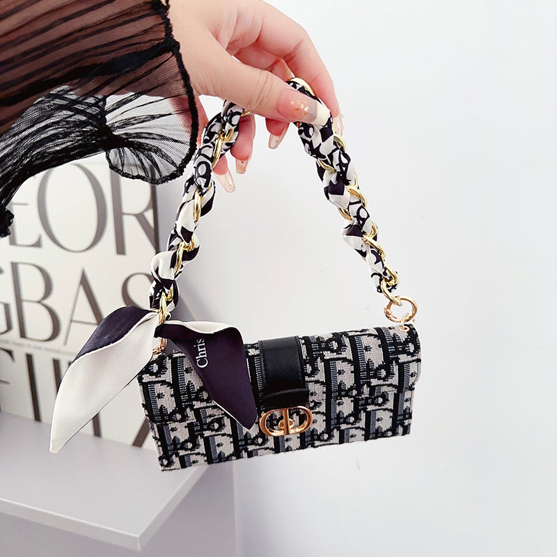 Capa para iPhone com corrente para lenços de bolsa de CD