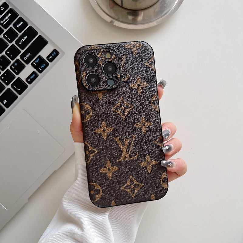 Lou Classic Color Leather iPhone Case