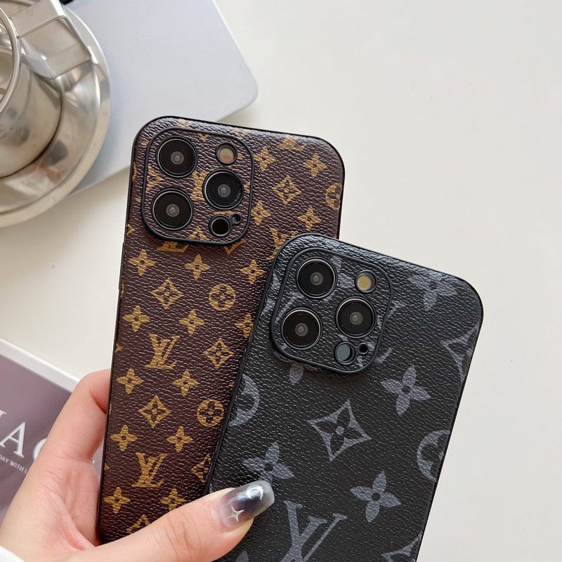 Lou Classic Color Leather iPhone Case