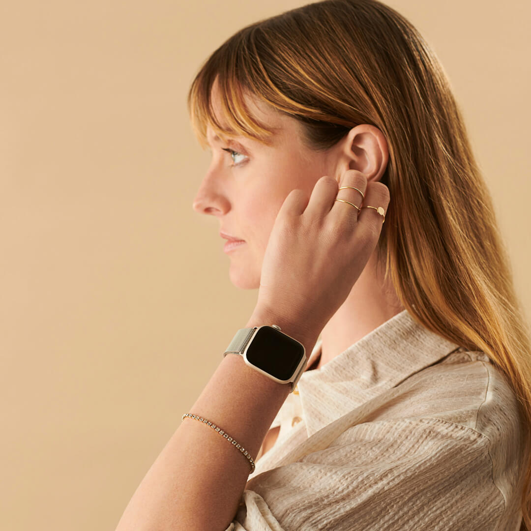 Pásek na Apple Watch Milanese Loop - Starlight
