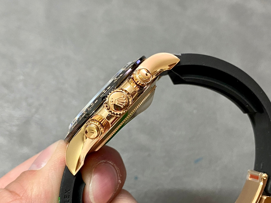 Luxus-Chronograph-Sportuhr mit Kautschukarmband