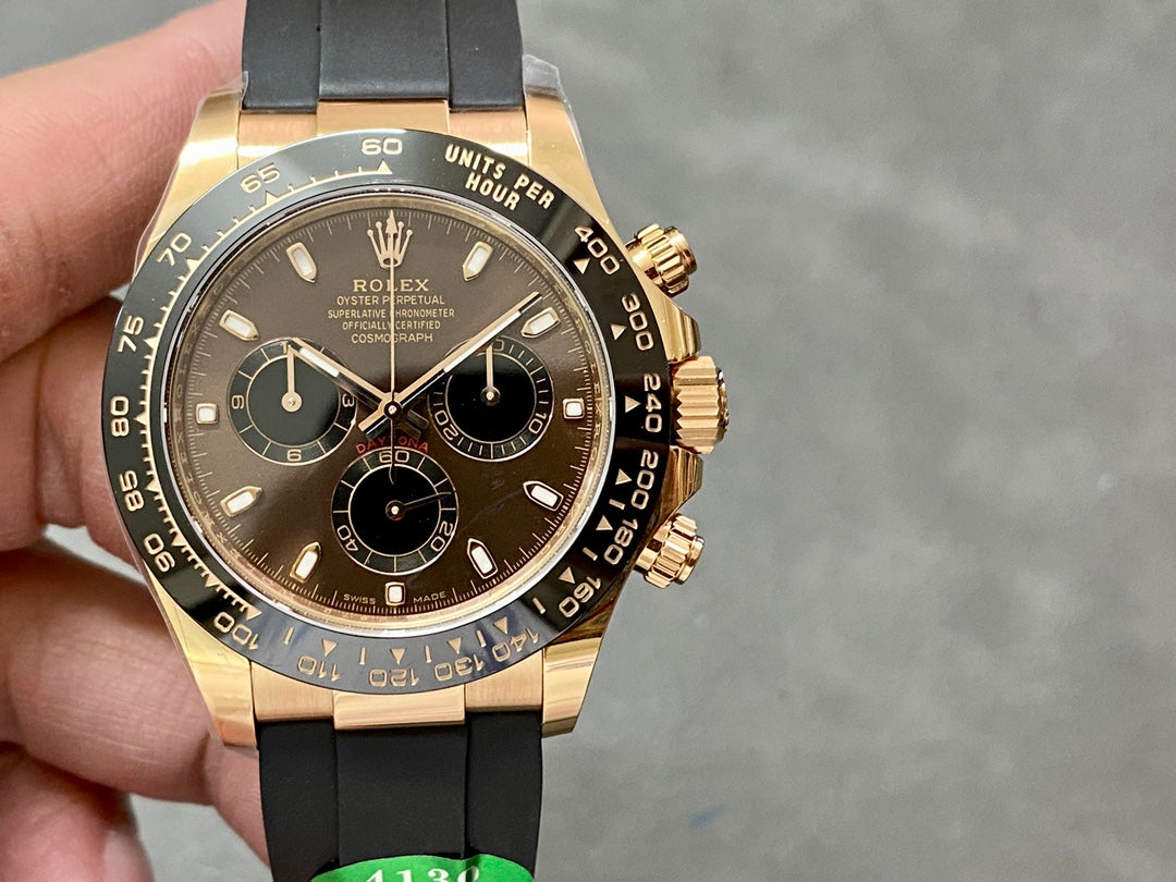 Luxus-Chronograph-Sportuhr mit Kautschukarmband
