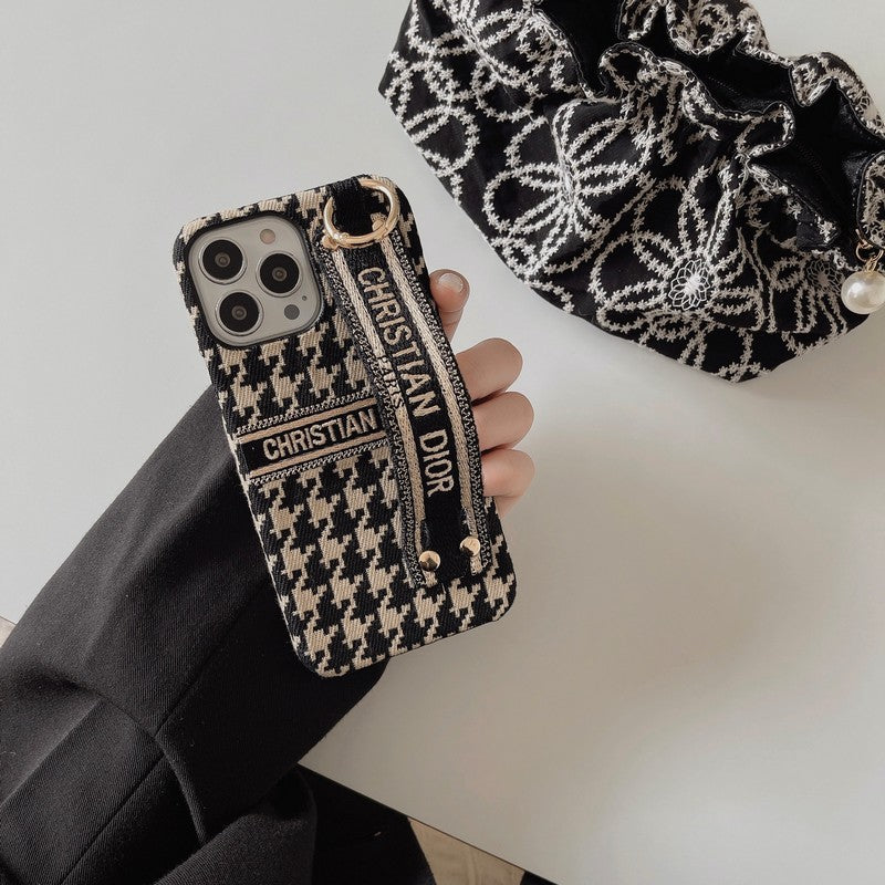 CD Houndstooth Armband iPhone Fodral