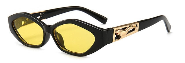 SHAUNA gyémánt éles divat fém ugráló gepárd dekoráció divat női kis macskaszem napszemüveg