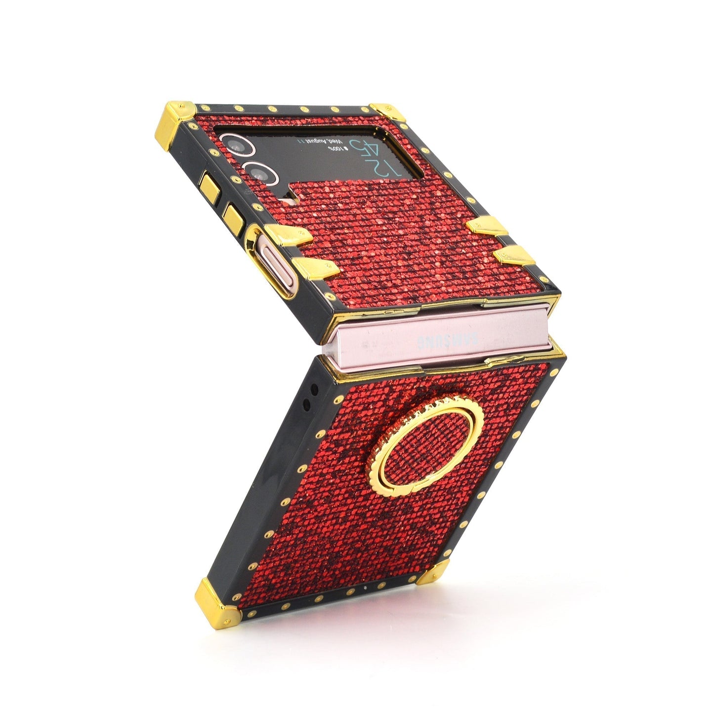 Coque Carrée Samsung Galaxy Z Flip6/5/4/3 5G "Anneau Rubis"
