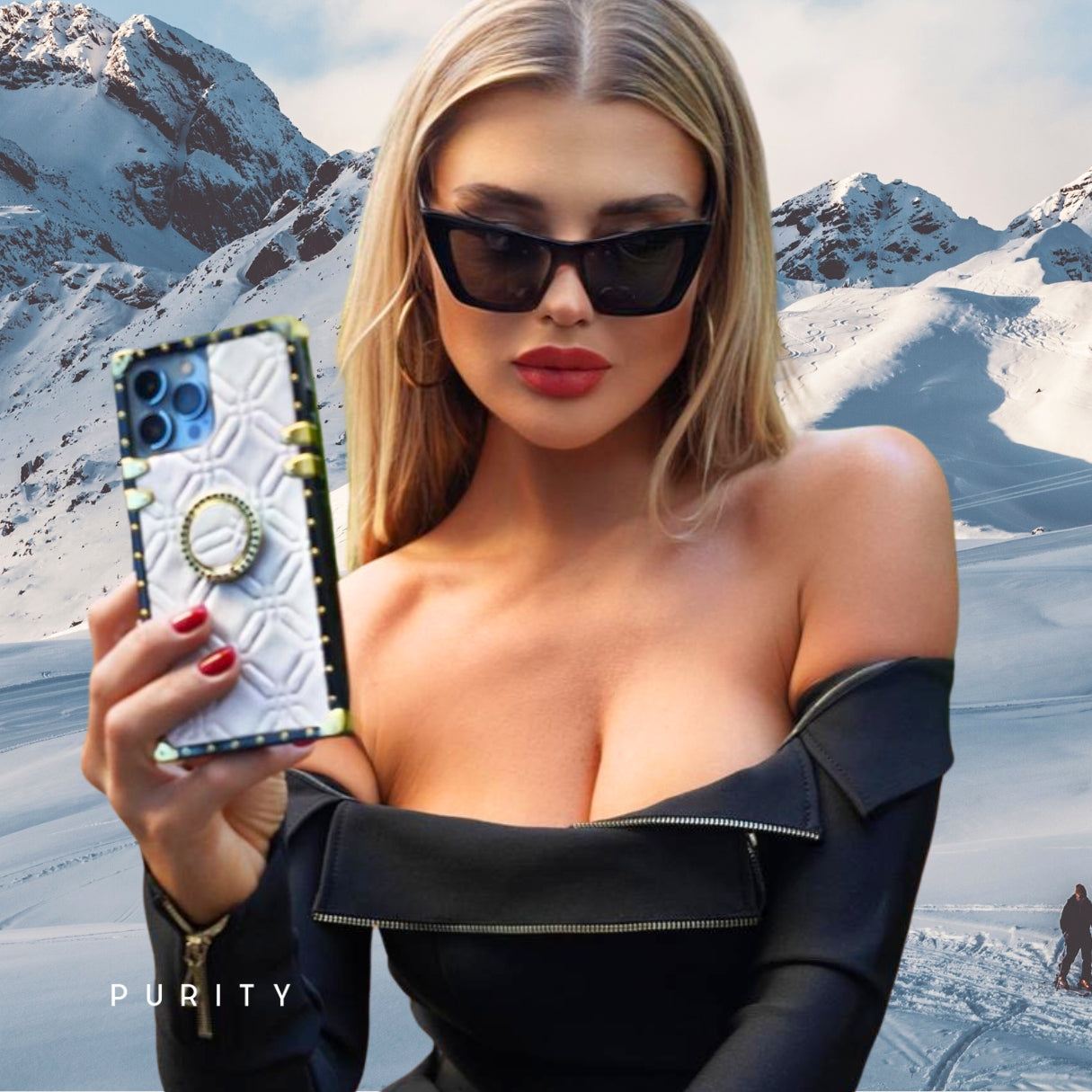 Custodia Samsung con Ring "Snowman"