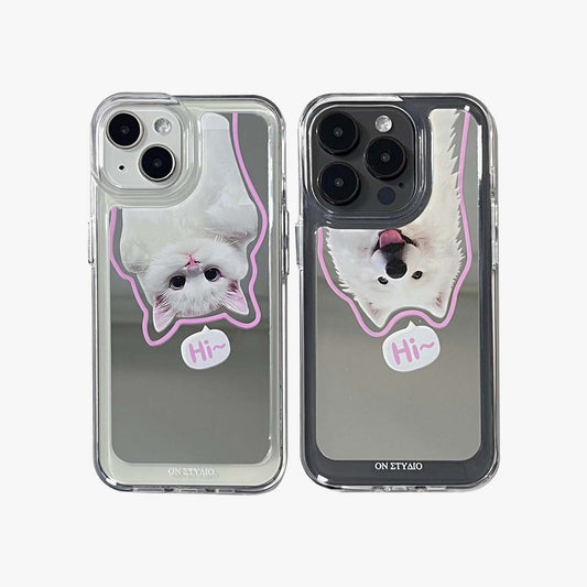 Spiegel iPhone Hülle | Couple Cats & Dogs Hi (Kaufe 2 und erhalte 50 % Rabatt auf eines)