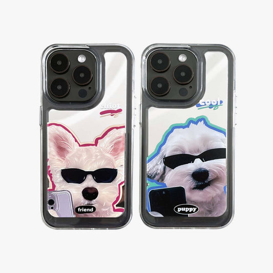 Зеркальный чехол для iPhone | Автоспуск для пары собак (купите 2 и получите скидку 50 % на один)